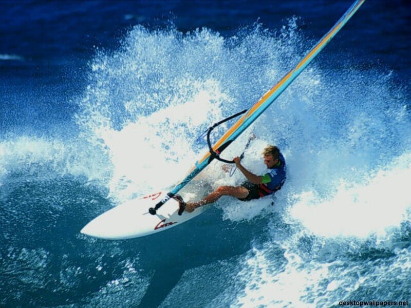 Windsurfer in Action — Blue