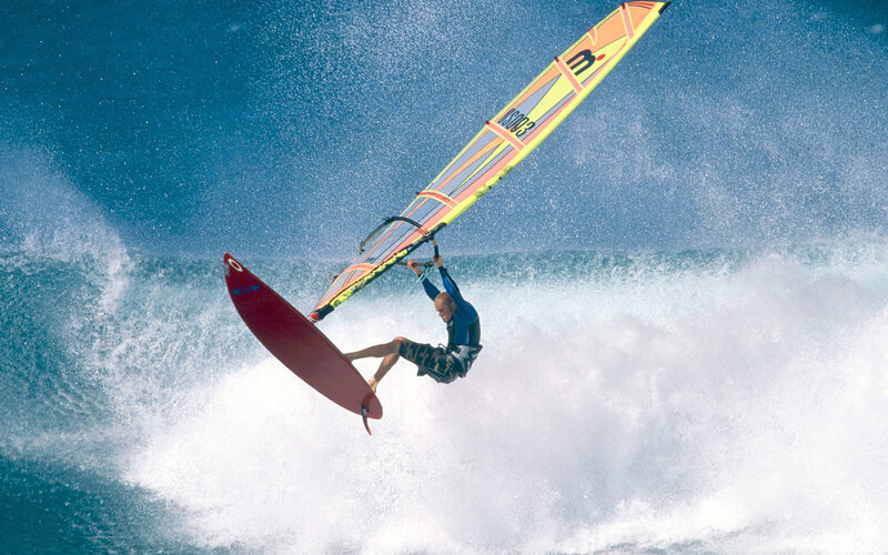 Windsurfer in Mid-air — Blue, Dynamic