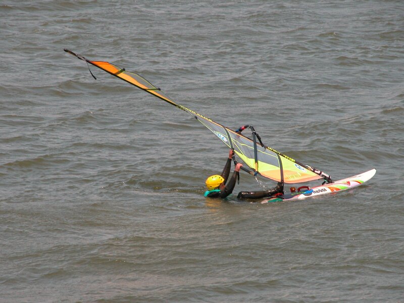 windsurfer in the water
