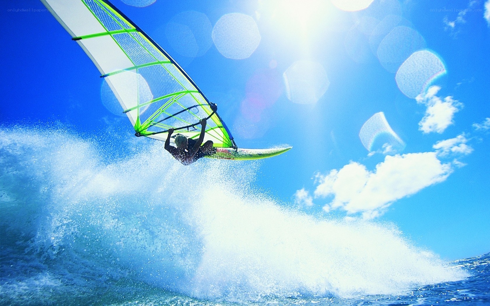 Windsurfer on a sunny day