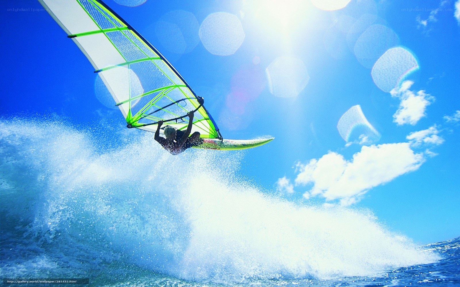 Windsurfer on a sunny day
