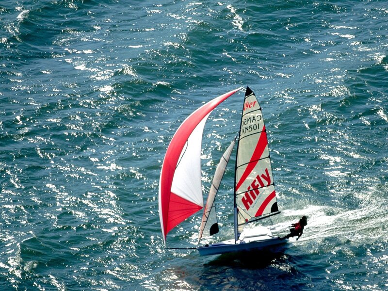 Windsurfer on Ocean — Blue, Active