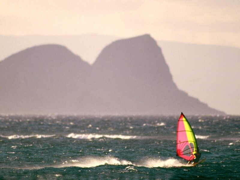 Windsurfer on the ocean
