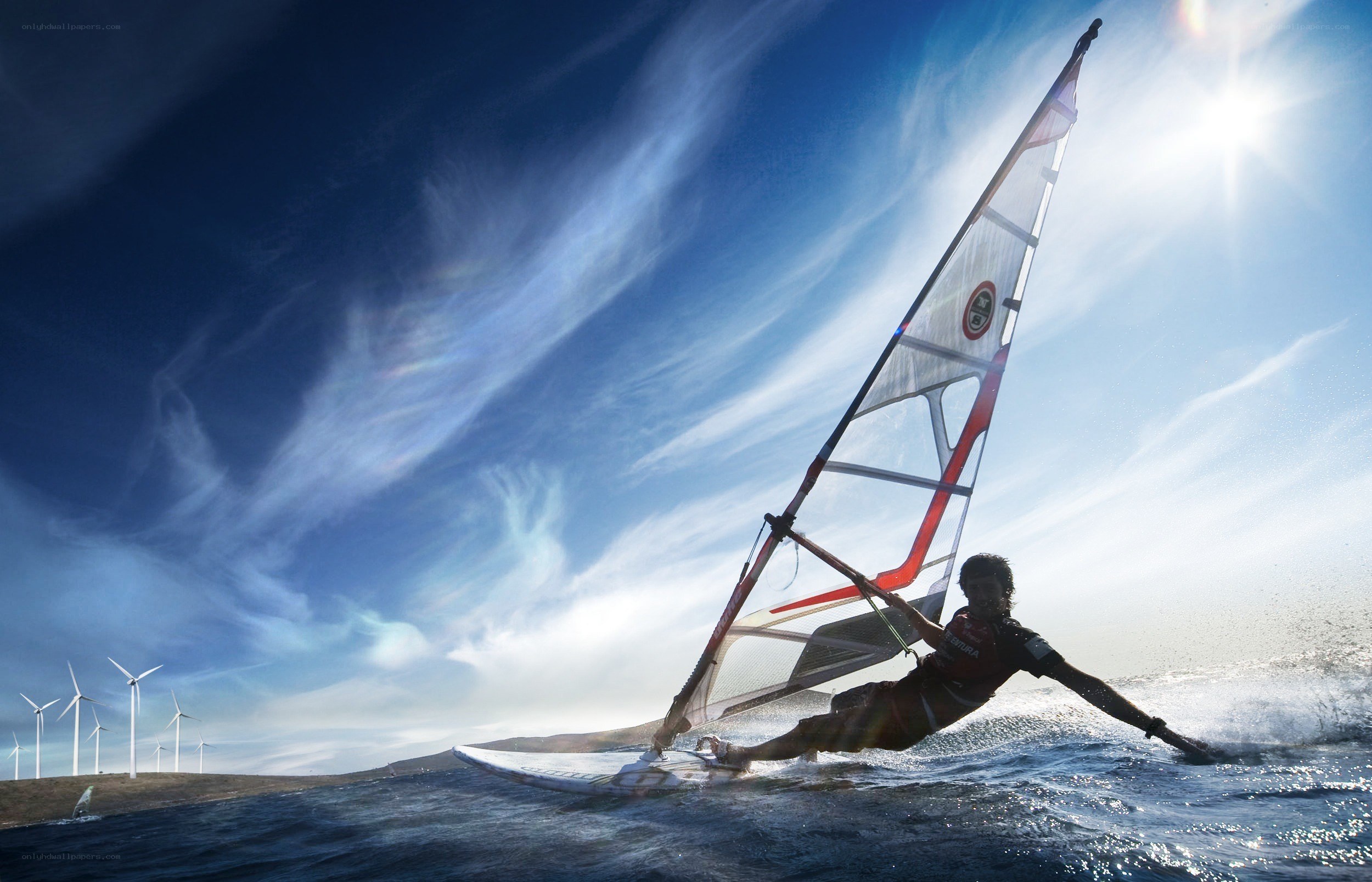 Windsurfer on the water