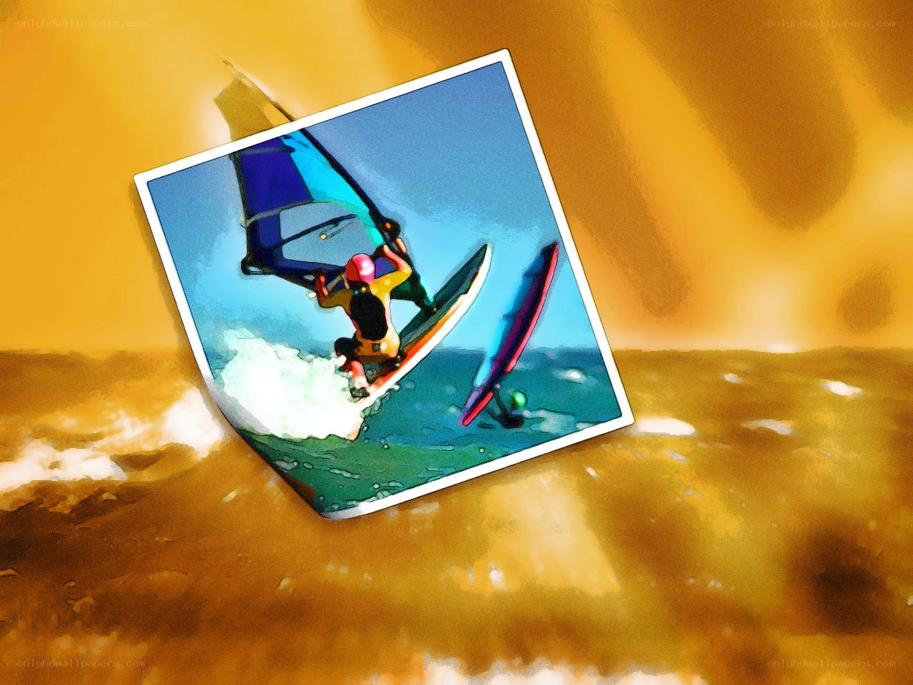 windsurfer on the water