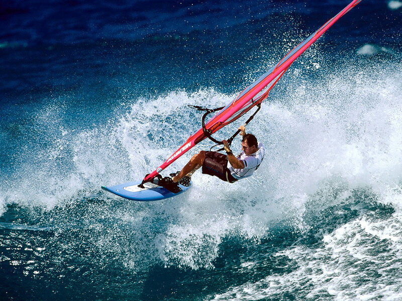 Windsurfer on Wave — Blue, Dynamic