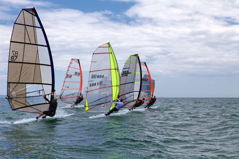 Windsurfers Racing
