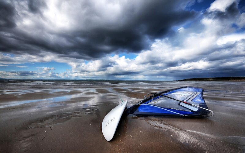 Windsurfing Gear on Beach