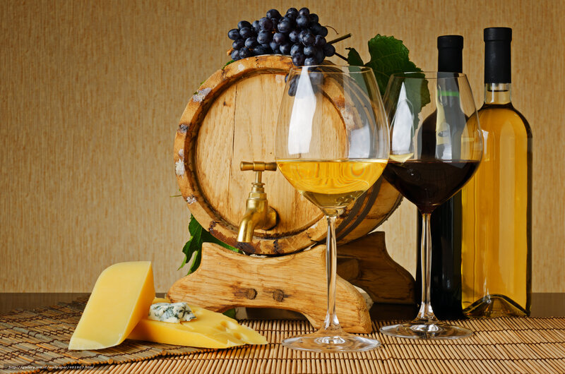 Wine and Cheese Arrangement — Brown, Calm