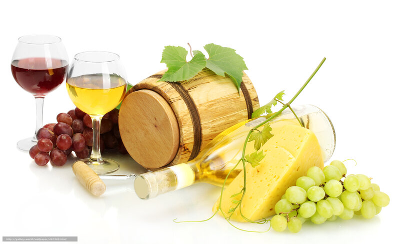 Wine and Cheese Arrangement — White, Calm