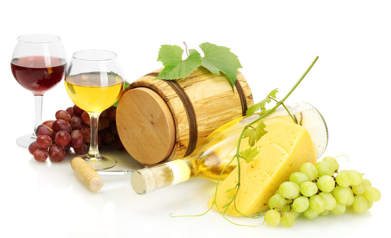 Wine and Cheese Arrangement — White