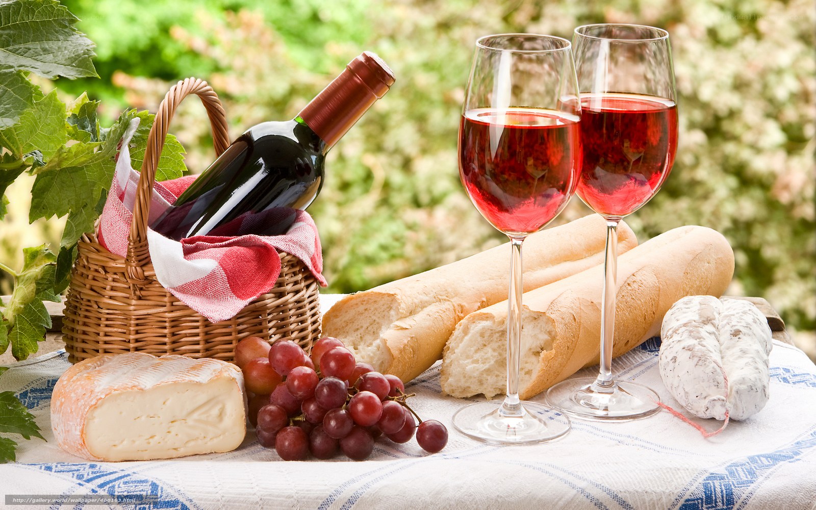 Wine and cheese picnic