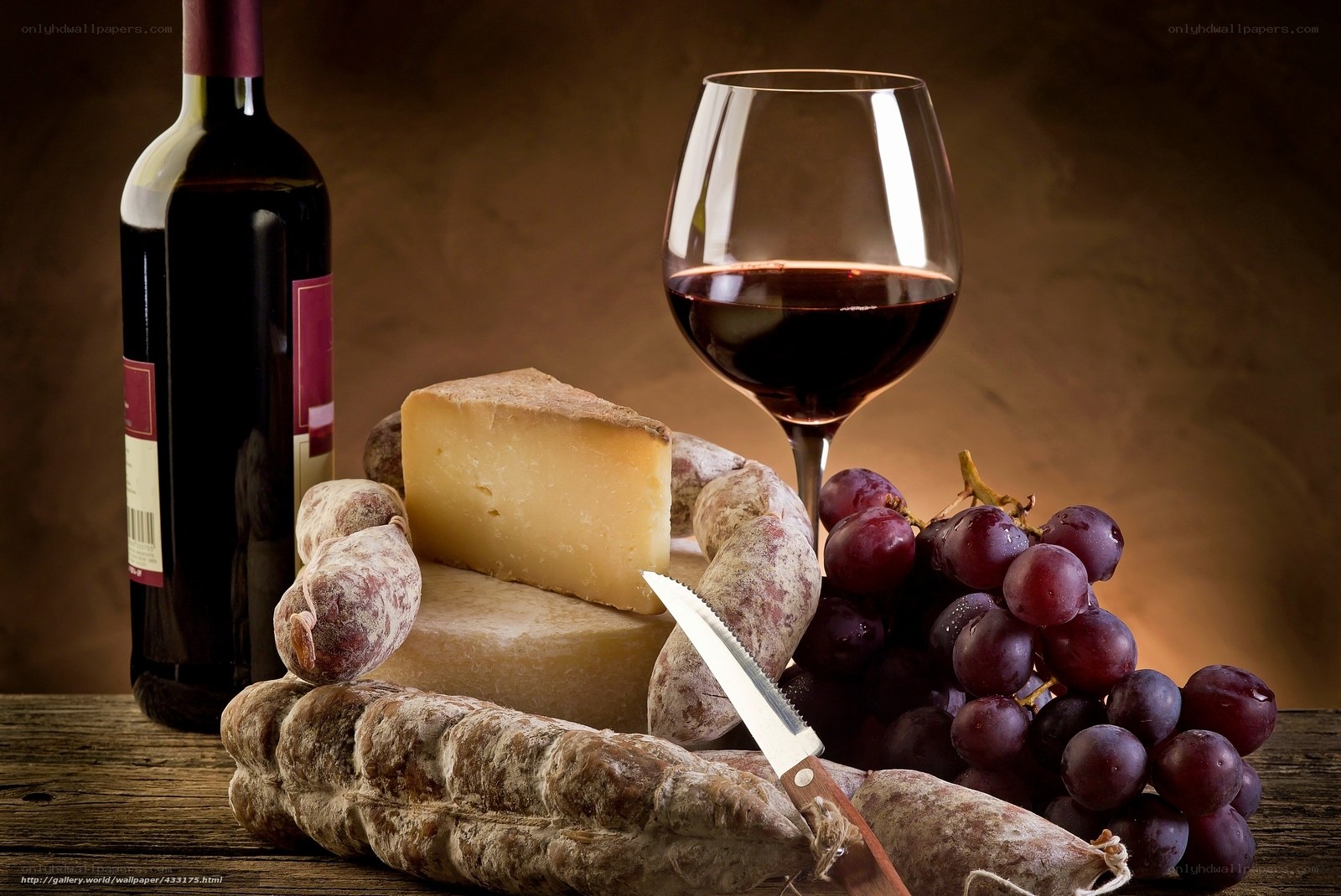 wine and cheese platter