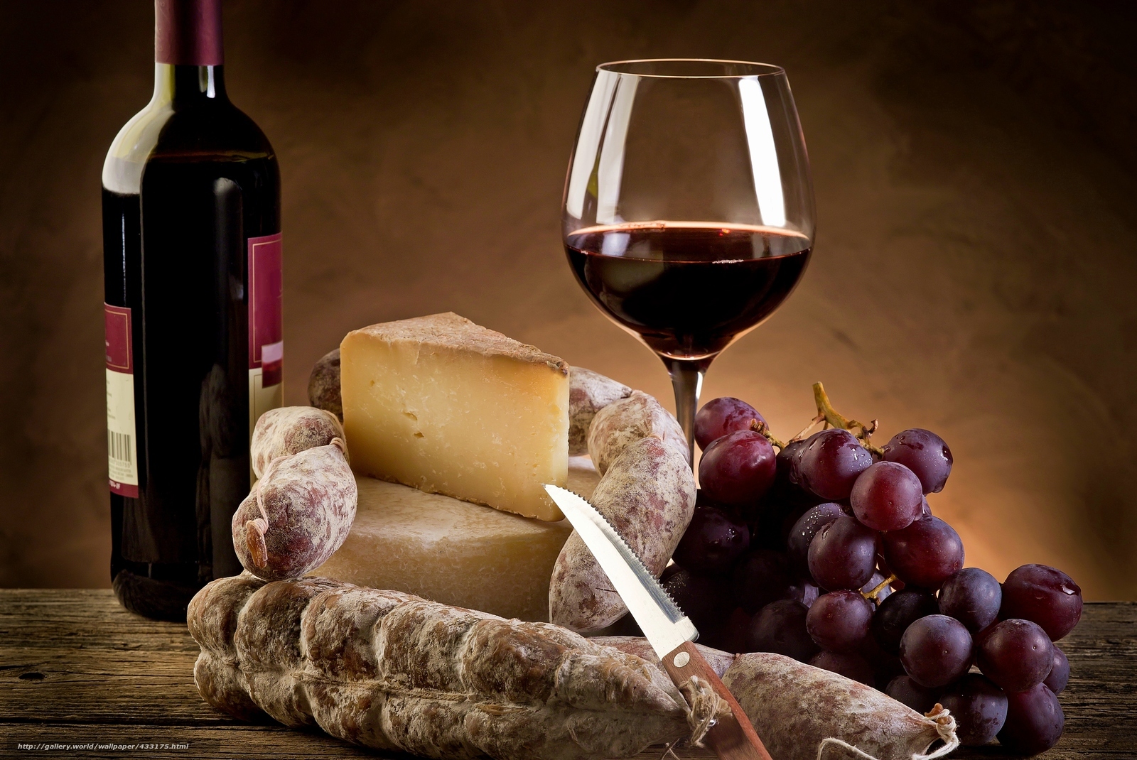 wine and cheese platter