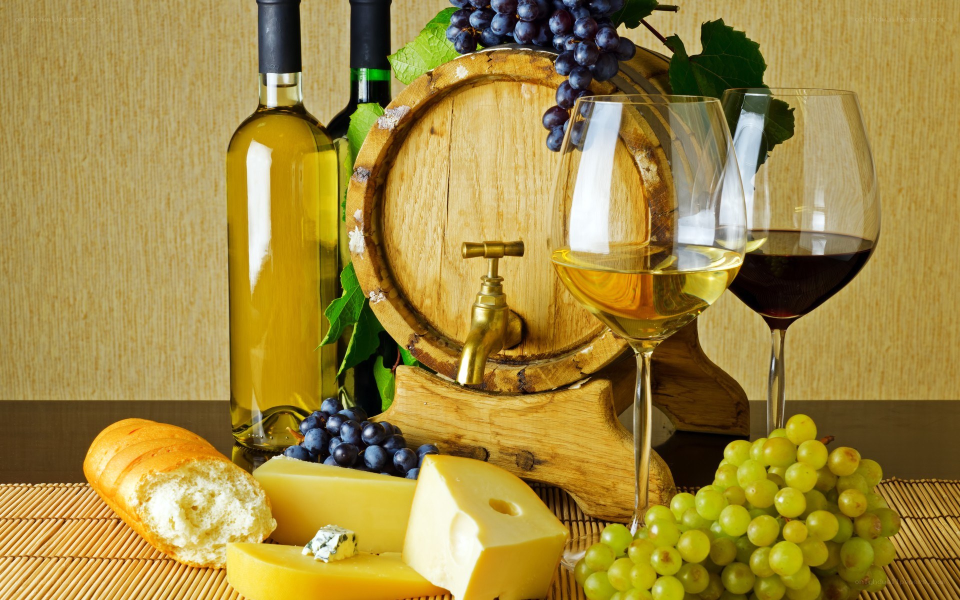 wine and cheese platter