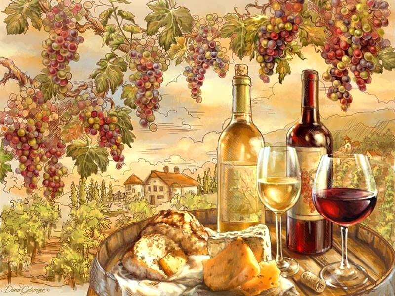 Wine and Cheese Platter — Gold