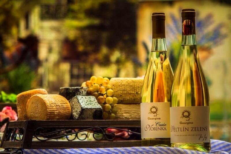 Wine and Cheese Platter — Yellow, Warm