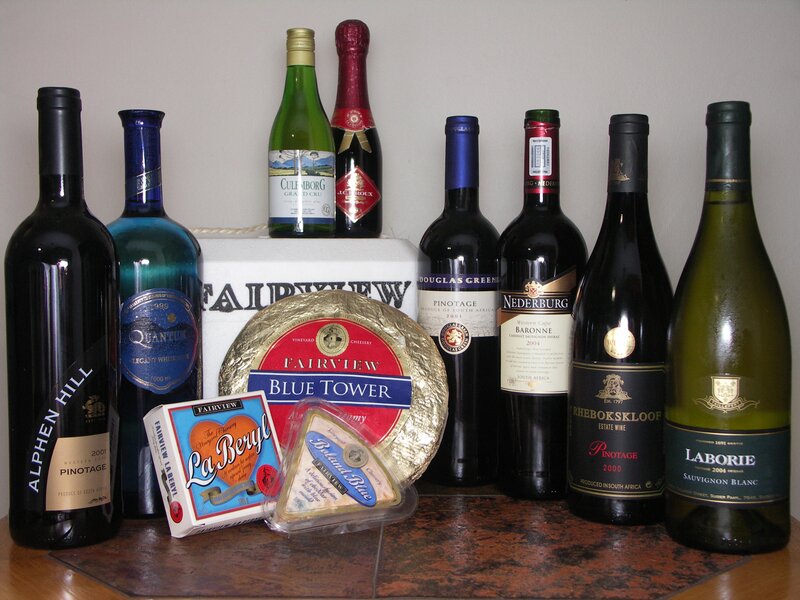 Wine and cheese selection