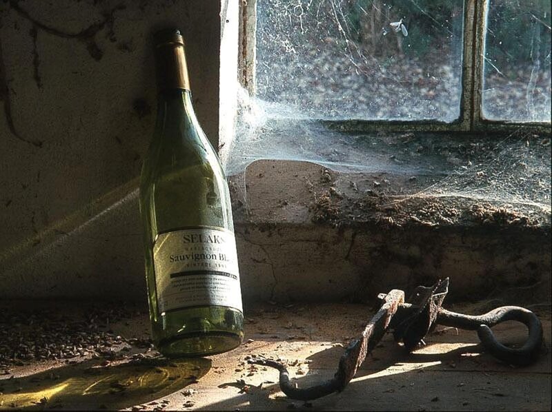 Wine Bottle in Window