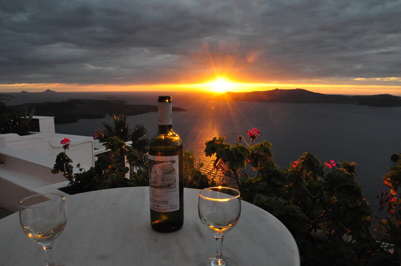 Wine Bottle on Table