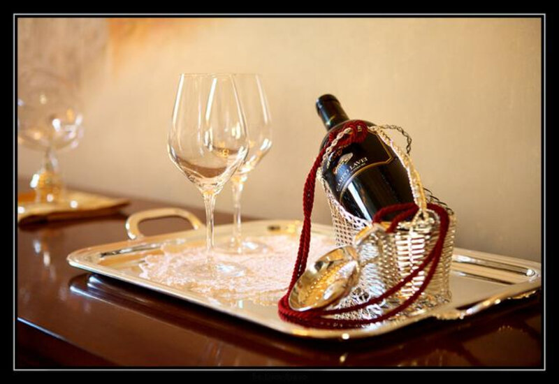 Wine Bottle on Tray
