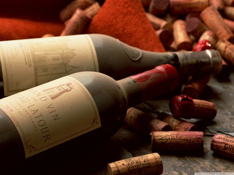 Wine bottles and corks