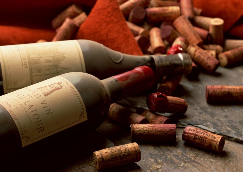 Wine bottles and corks