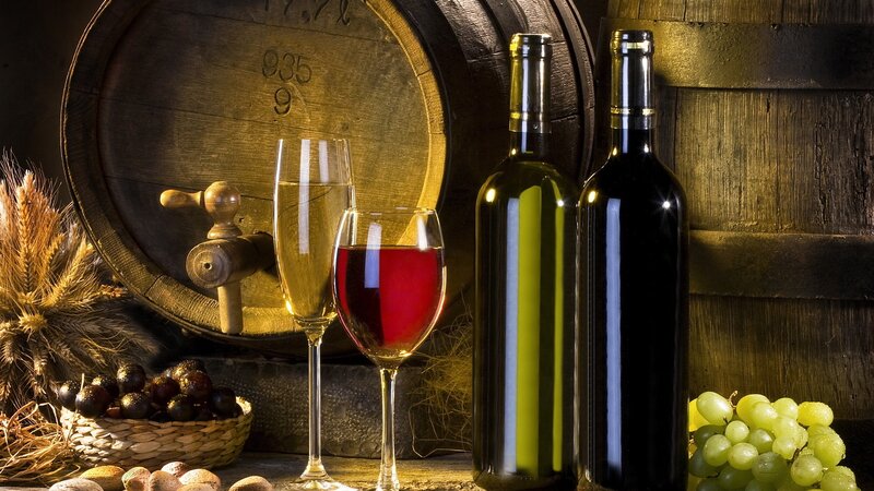 Wine Bottles and Glasses