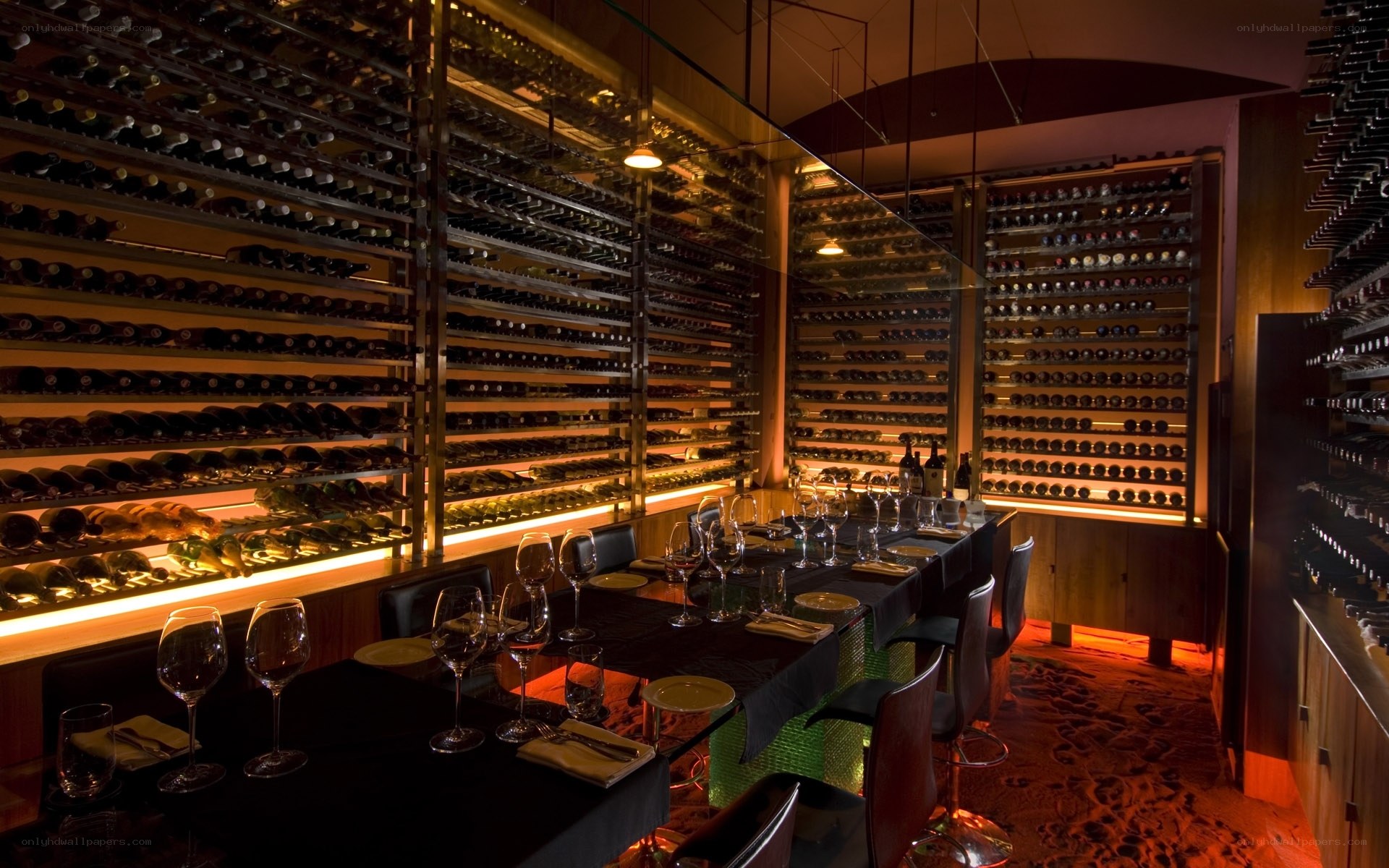 Wine cellar dining room