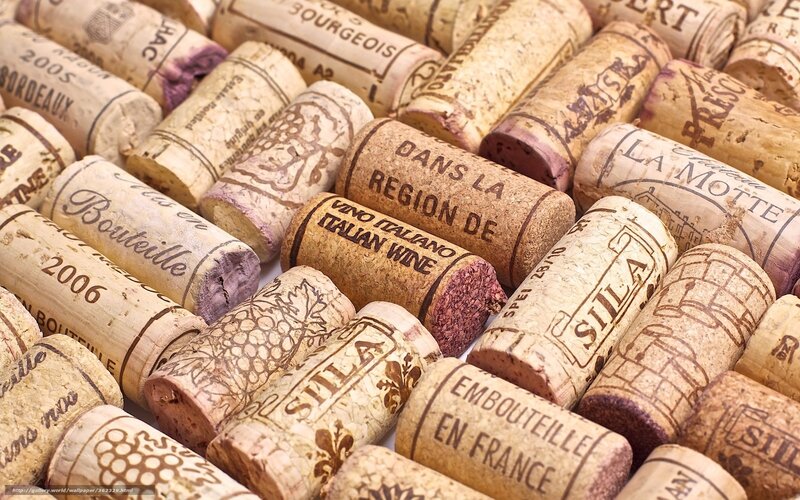 wine corks from various regions