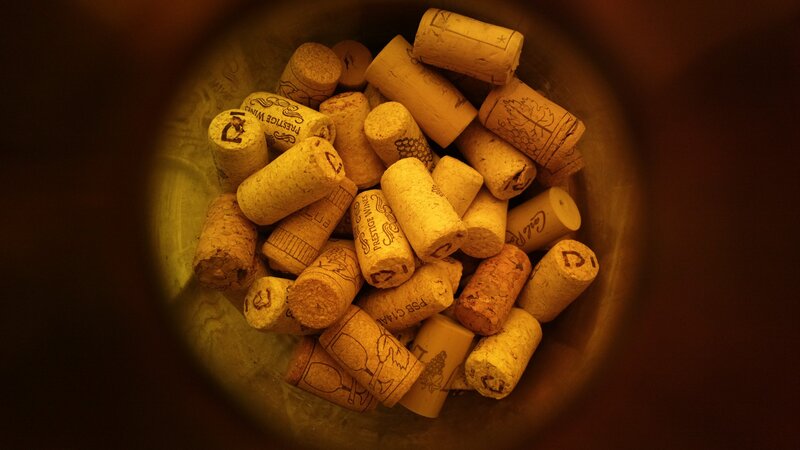 Wine Corks in a Bowl