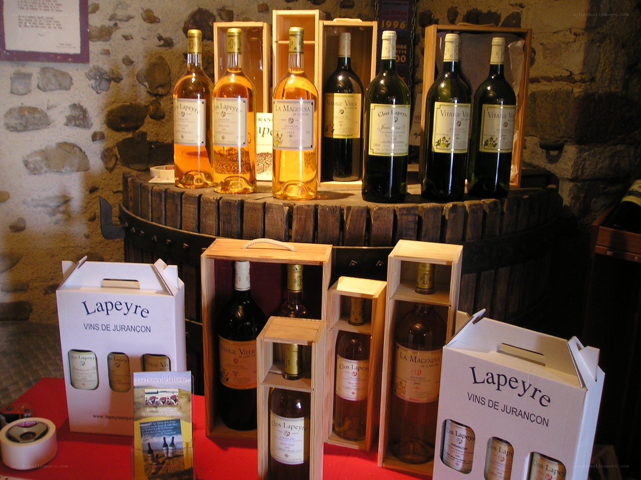 Wine display at a cellar