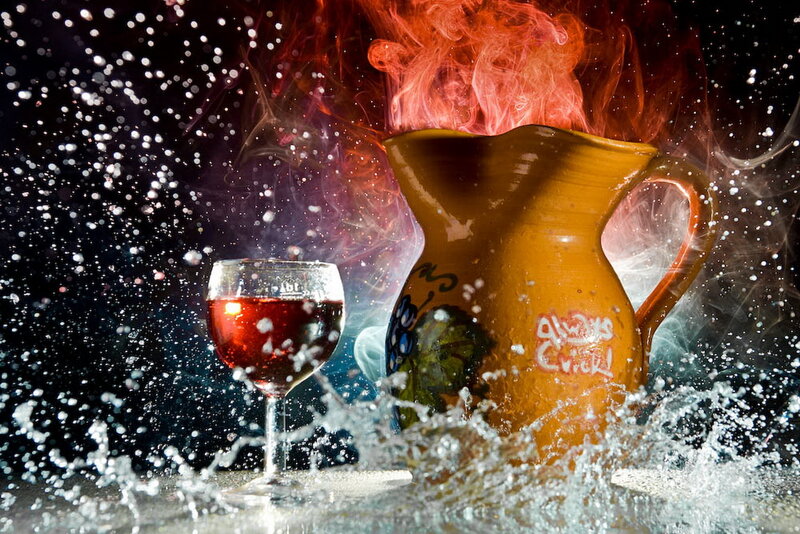 Wine Glass and Pitcher