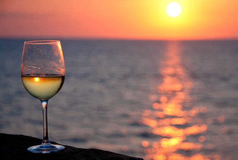 Wine Glass on Rock