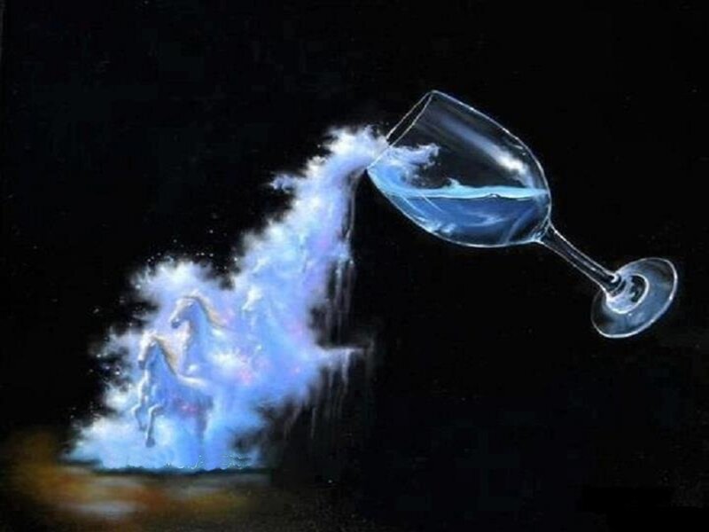Wine Glass Pouring Liquid
