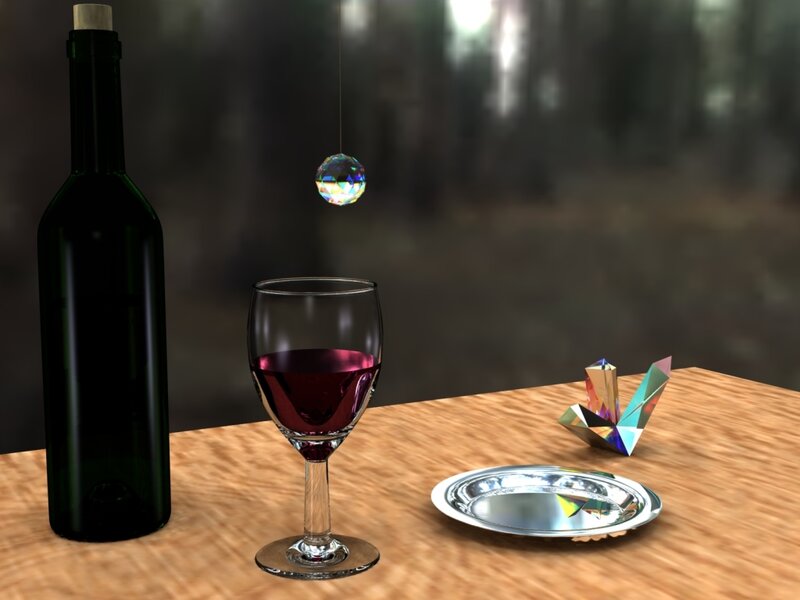 wine glass with crystal ball