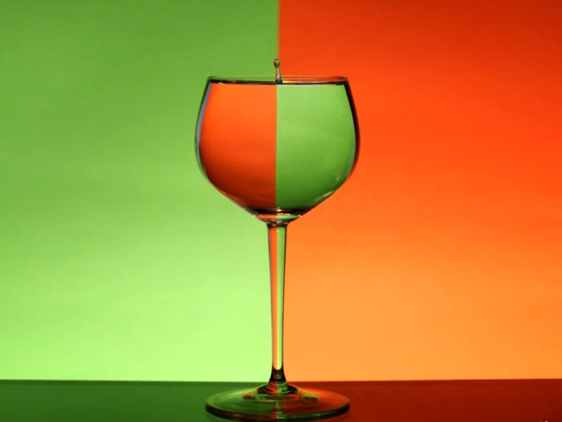 Wine Glass with Liquid