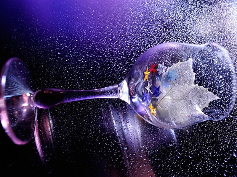 Wine Glass with Stars