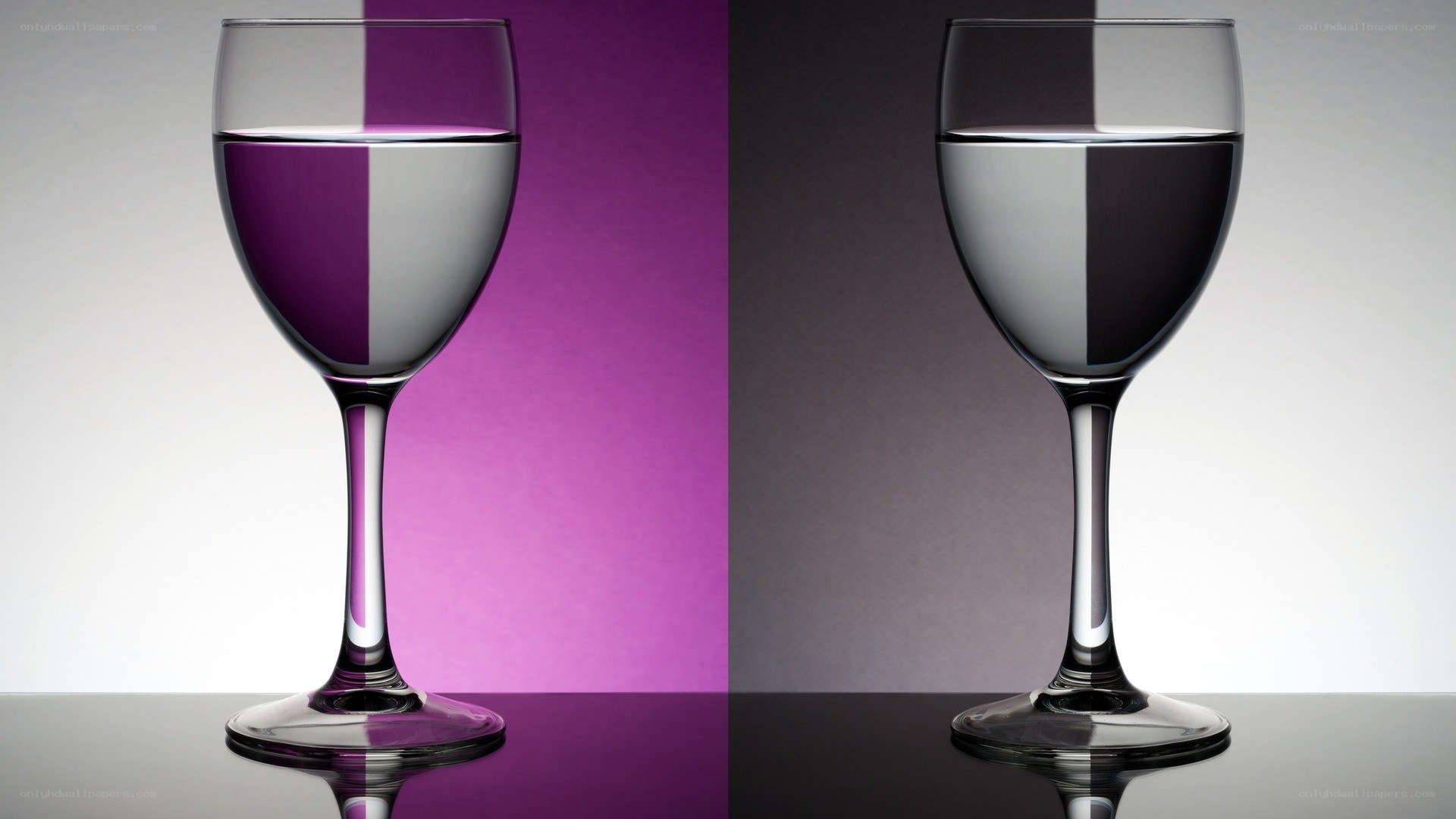 wine glass with water