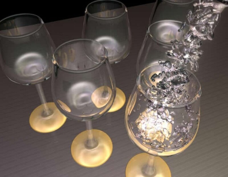 wine glasses being filled