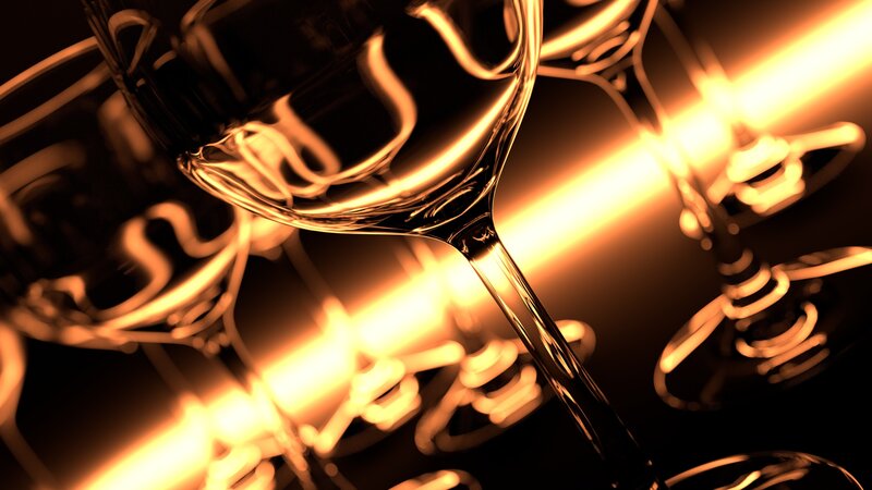 Wine Glasses in Golden Light