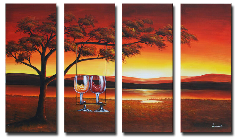 Wine Glasses on Swing