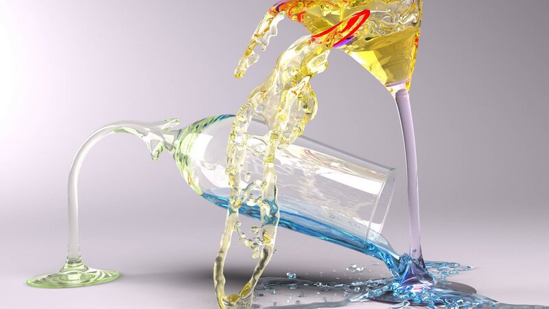 Wine Glasses Pouring