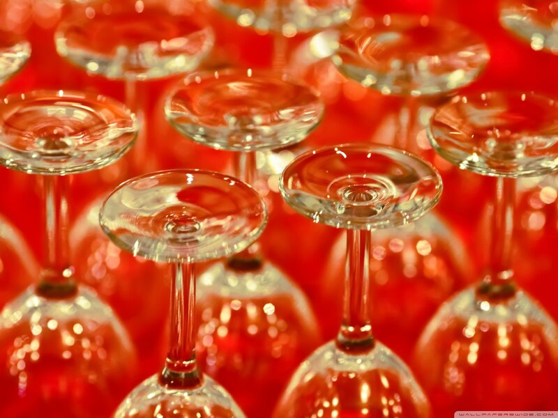 Wine Glasses Upside Down