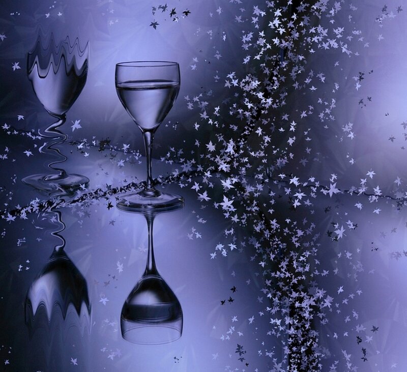 Wine Glasses with Stars