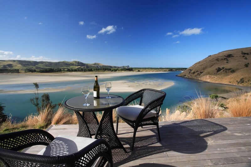 Wine Table on Deck — Blue
