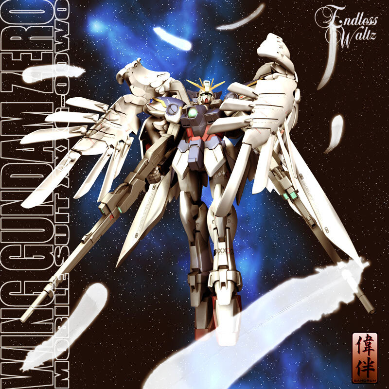 Wing Gundam Zero in space