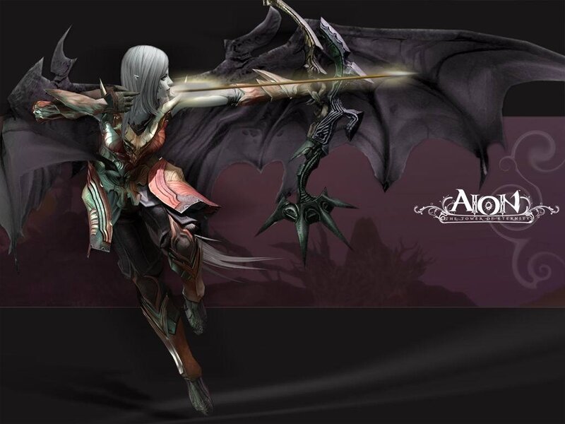 Winged Archer Character — Black