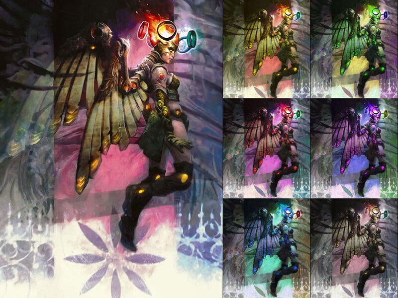 winged character concept art