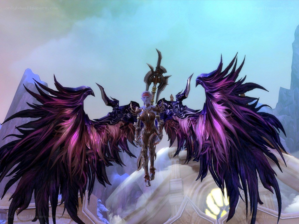 winged character in fantasy setting